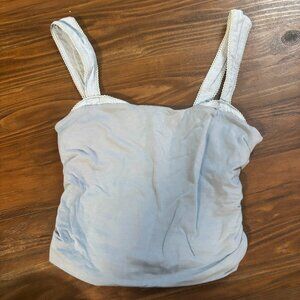 Women’s Light Blue Lace Camisole Tank Top Sleeveless Blouse Size M